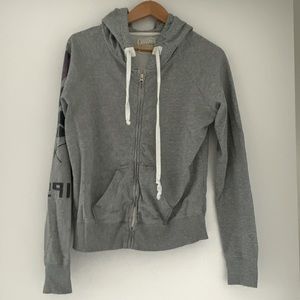 291 Sweatshirt, Zipfront, Grey, 100% Cotton, Size 3